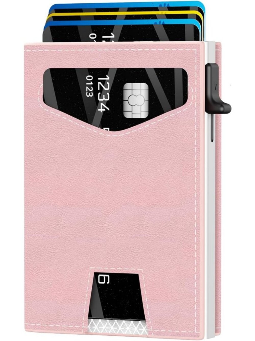 Stylish RFID Wallet for Women - Compact Trifold Card Holder with Pop-Up Feature